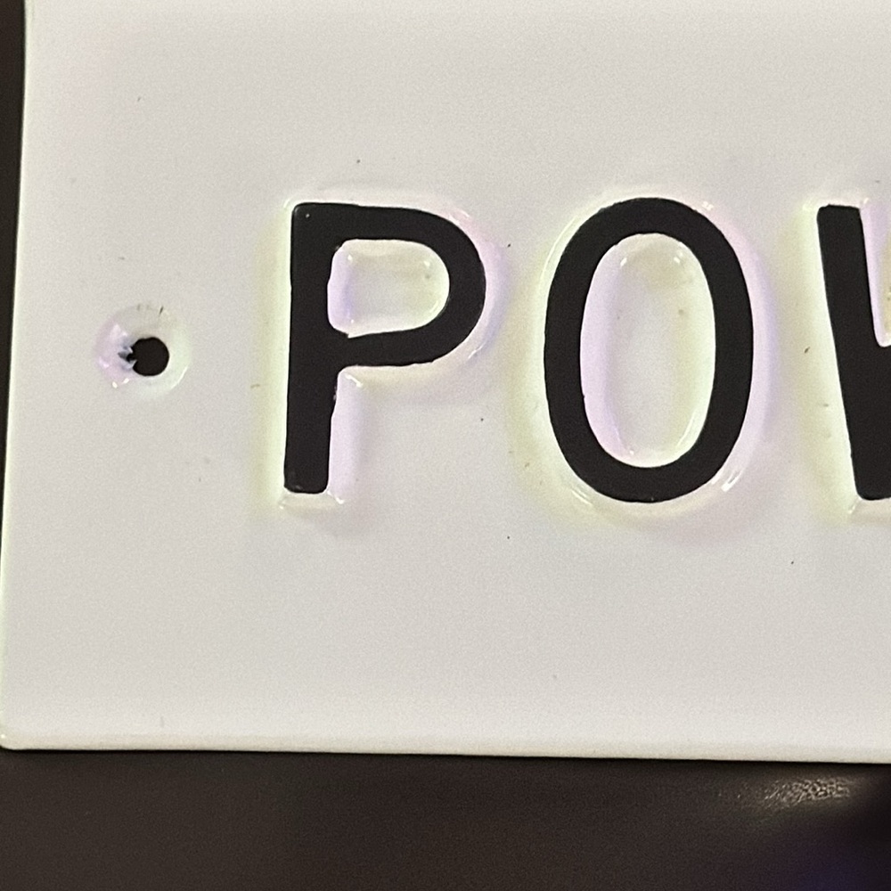 Hearth & Hand farmhouse “Powder Room” sign w/raised lettering & glazed finish - Picture 3 of 10
